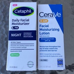 CeraVe AM & PM Facial Moisturizing Lotion Set, SPF 30 AM, 2 Pack